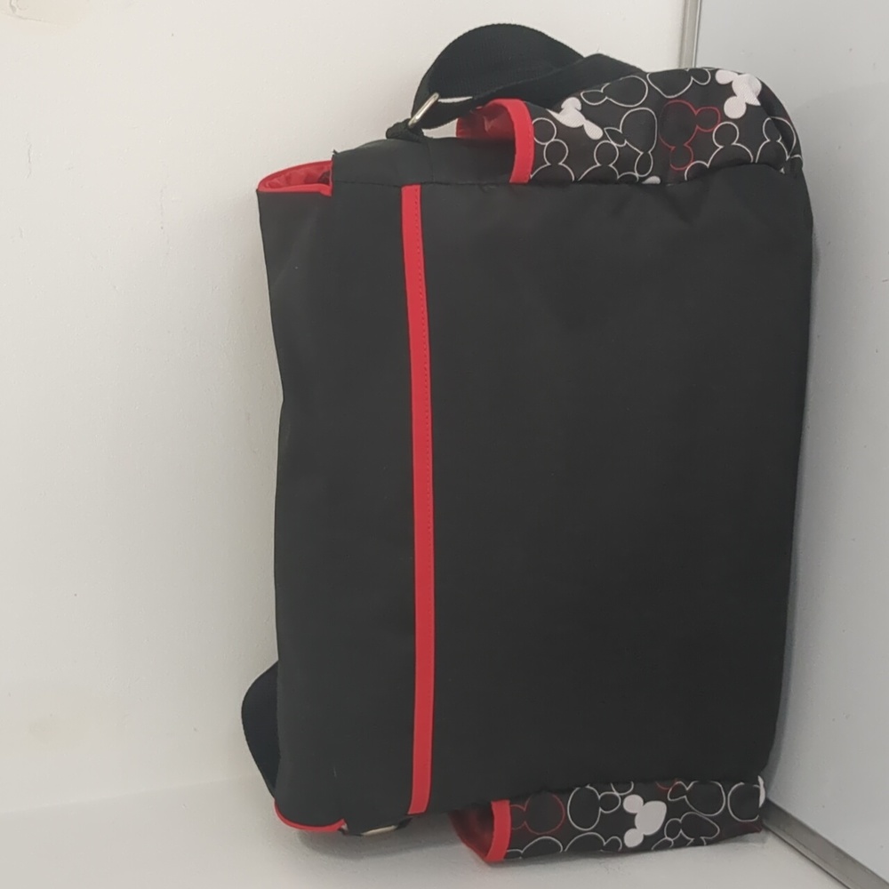 Vintage Mickey Mouse Duffel Bag Red/Black - Picture 2 of 8